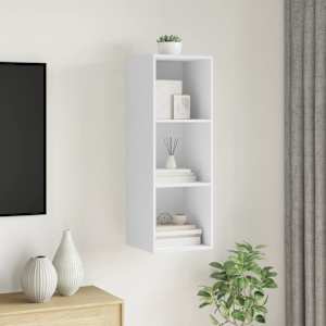 Nástěnná TV skříňka bílá 37 x 37 x 107 cm dřevotříska - obrázek 5