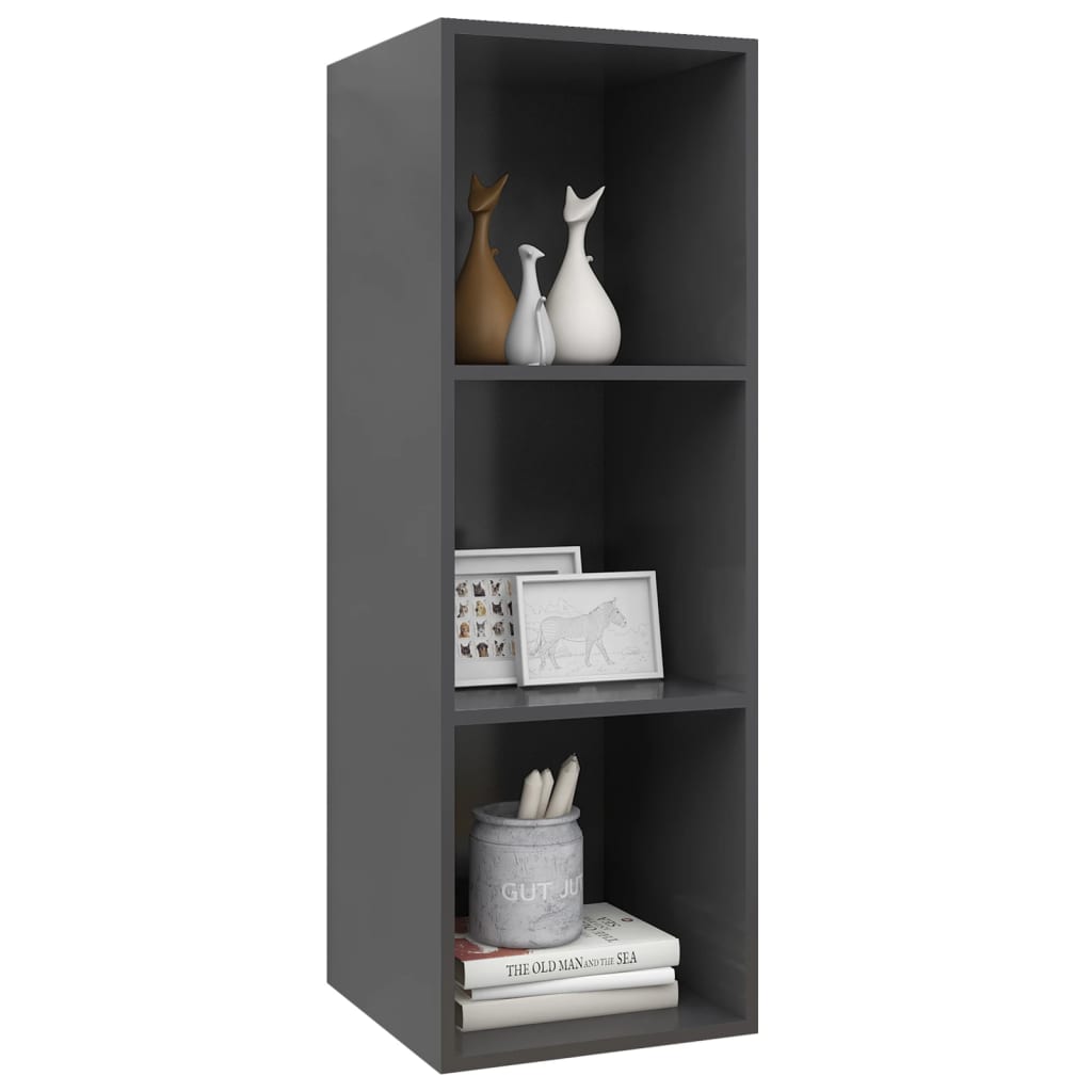 

vidaXL Tv-wandmeubel 37x37x107 cm spaanplaat grijs