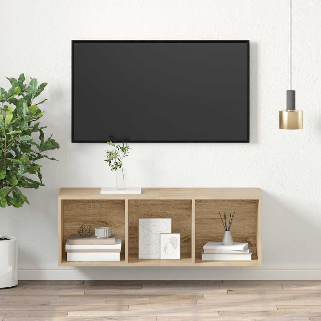 vidaXL Wisz�ca szafka pod TV, kolor d�b sonoma, 37x37x107 cm