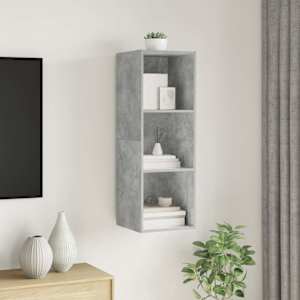 Nástěnná TV skříňka betonově šedá 37 x 37 x 107 cm dřevotříska - obrázek 4