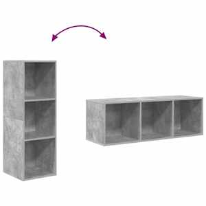 Nástěnná TV skříňka betonově šedá 37 x 37 x 107 cm dřevotříska - obrázek 10