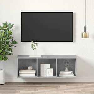 Nástěnná TV skříňka betonově šedá 37 x 37 x 107 cm dřevotříska - obrázek 1
