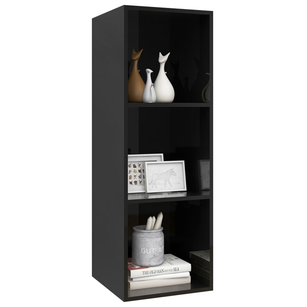 

vidaXL Tv-wandmeubel 37x37x107 cm spaanplaat hoogglans zwart