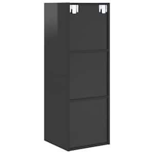 Nástěnná TV skříňka šedá vysoký lesk 37x37x107 cm dřevotříska - obrázek 9
