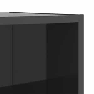 Nástěnná TV skříňka šedá vysoký lesk 37x37x107 cm dřevotříska - obrázek 11