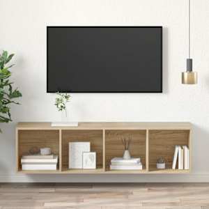Nástěnná TV skříňka dub sonoma 37 x 37 x 142,5 cm dřevotříska - obrázek 1