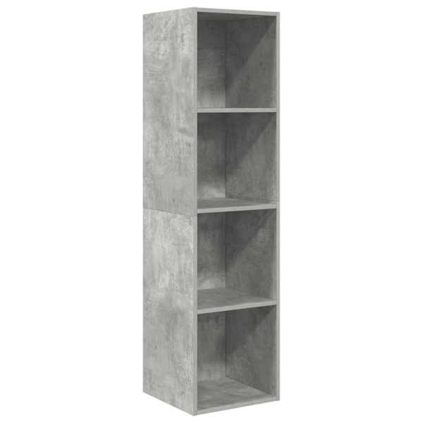 vidaXL seina telerikapp, betoonhall, 37 x 37 x 142,5 cm, tehispuit