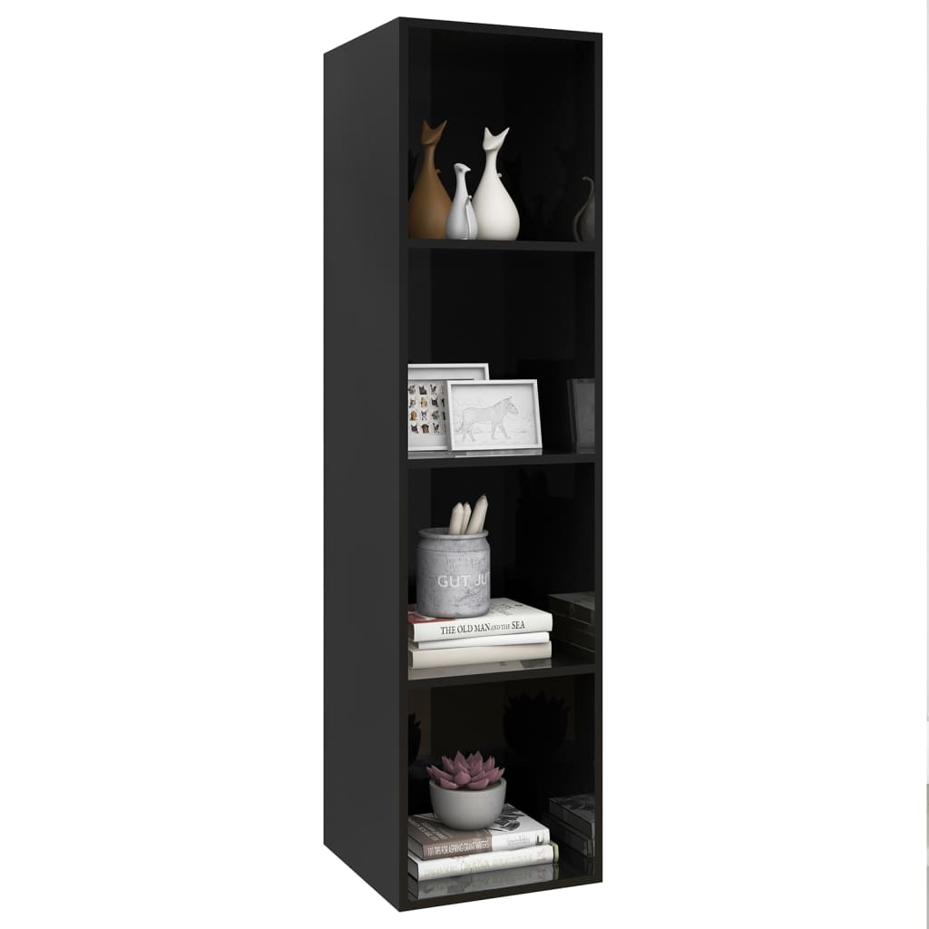 

vidaXL Tv-wandmeubel 37x37x142,5 cm spaanplaat hoogglans zwart