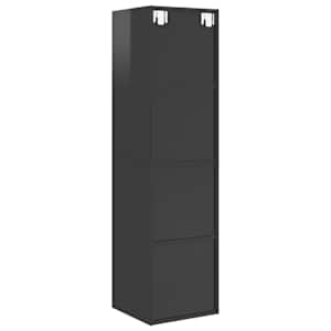 Nástěnná TV skříňka šedá vysoký lesk 37x37x142,5 cm dřevotříska - obrázek 9