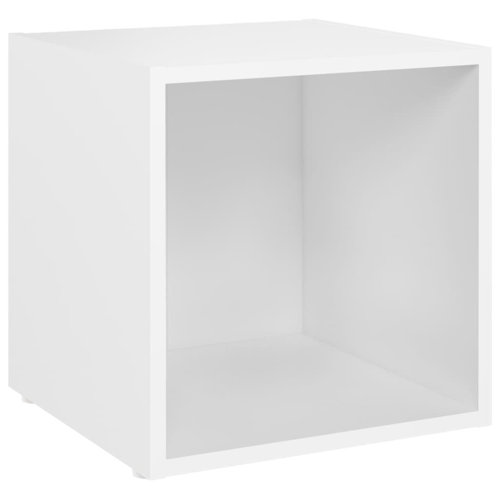 vidaXL TV stolek bílý 37 x 35 x 37 cm dřevotříska