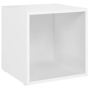 TV stolek bílý 37 x 35 x 37 cm dřevotříska - obrázek 2