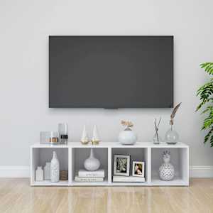 TV stolky 4 ks bílé 37 x 35 x 37 cm kompozitní dřevo - obrázek 1