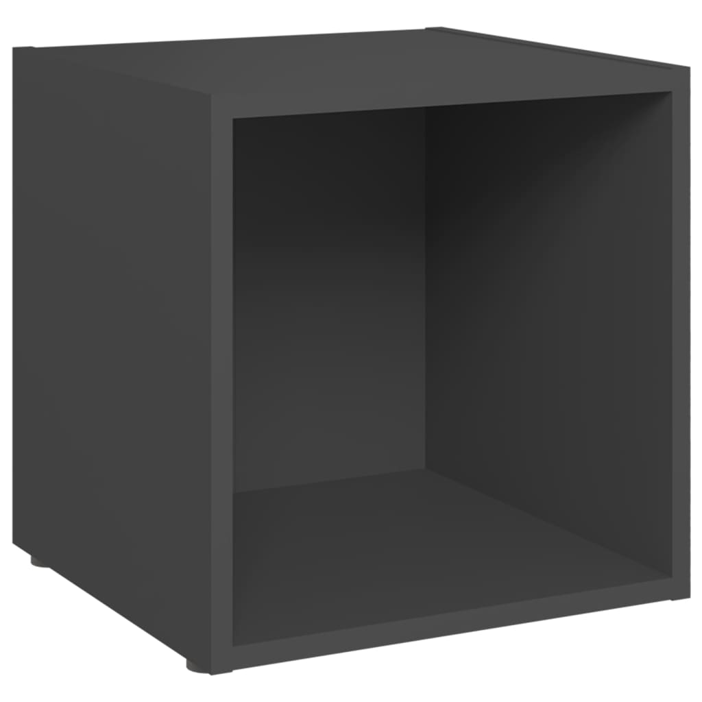 vidaXL 4 db szürke szerelt fa TV-szekrény 37 x 35 x 37 cm