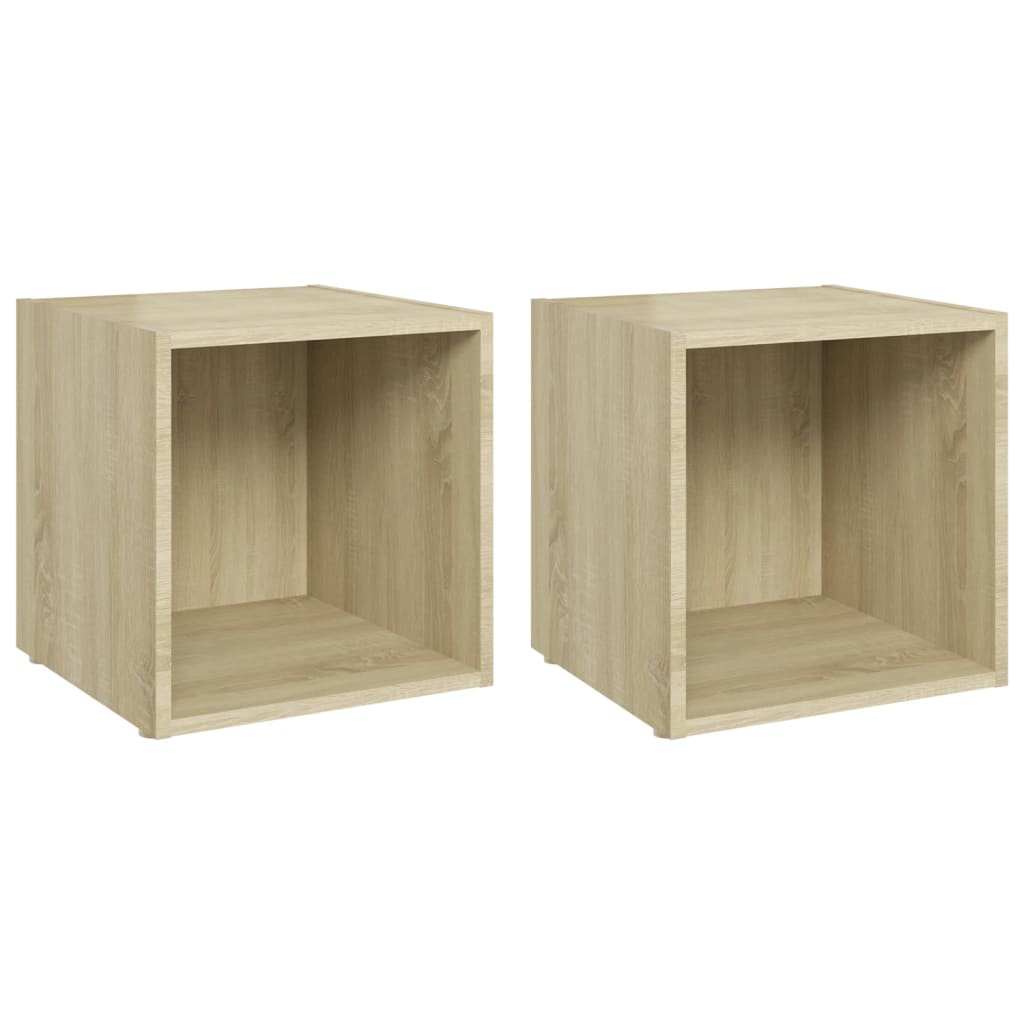 

vidaXL TV Cabinets 2 pcs Sonoma Oak 14.6"x13.8"x14.6" Engineered Wood