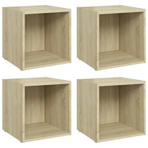 TV stolky 4 ks dub sonoma 37 x 35 x 37 cm kompozitní dřevo - obrázek 2