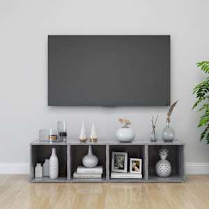 TV stolky 2 ks betonově šedé 37 x 35 x 37 cm kompozitní dřevo - obrázek 8
