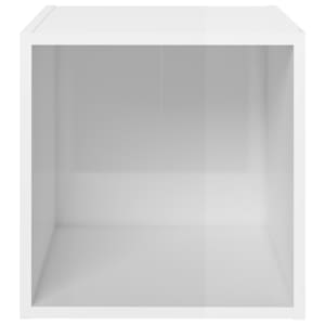 vidaXL TV Cabinet High Gloss White 37x35x37 cm Engineered Wood