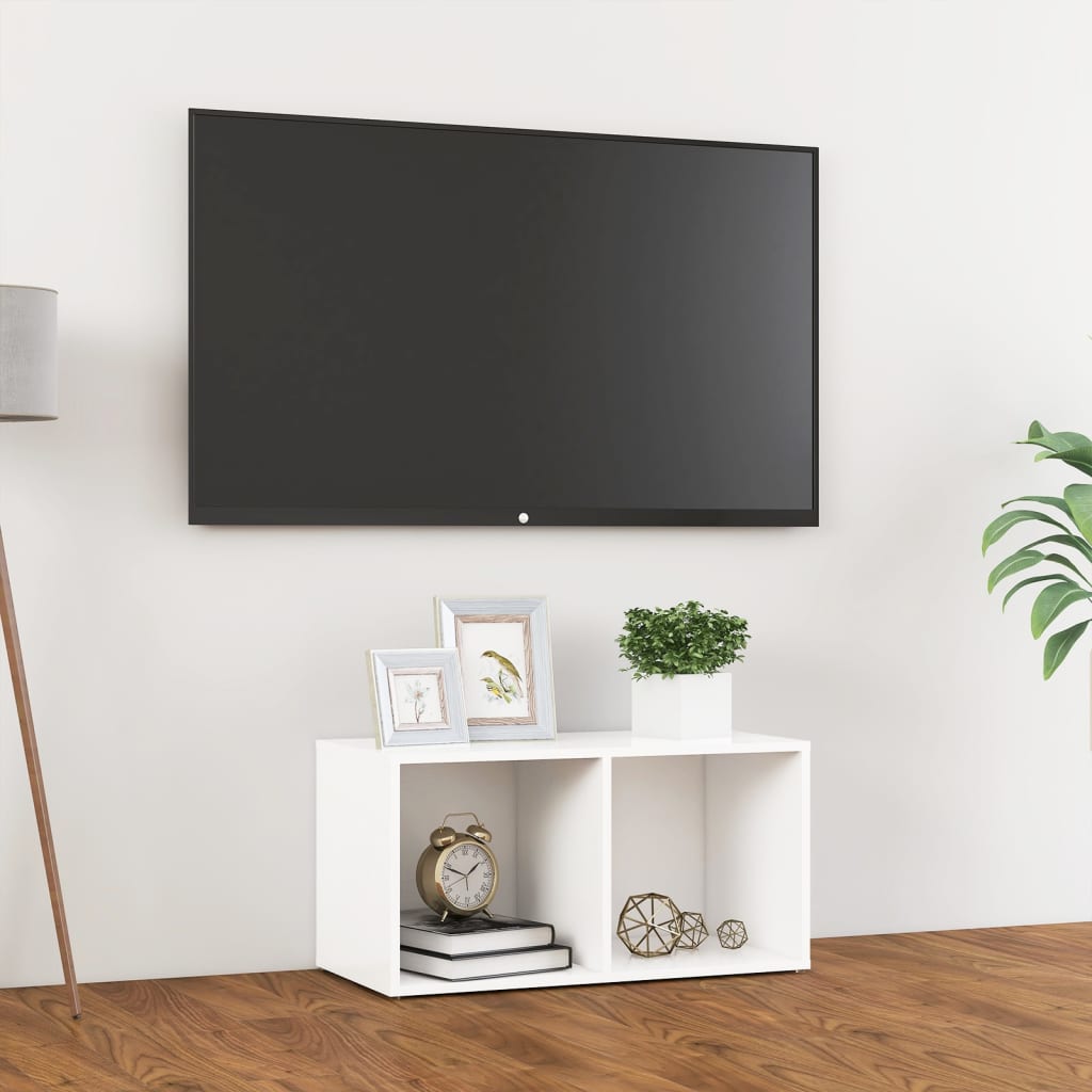 vidaXL Szafka pod TV, biaa, 72x35x36,5 cm, materia drewnopochodny