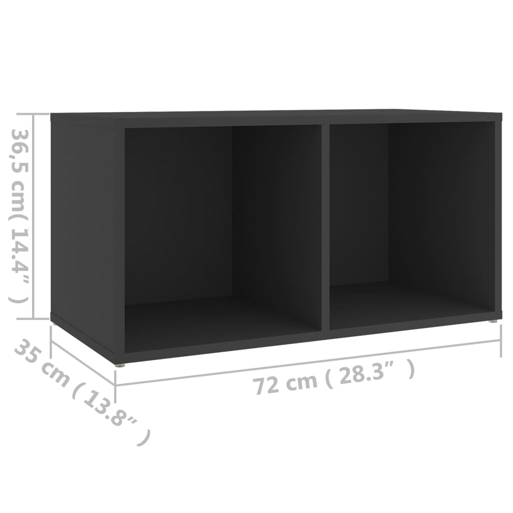 Meuble TV Gris 72x35x36,5 cm Aggloméré | meublestv.fr 10