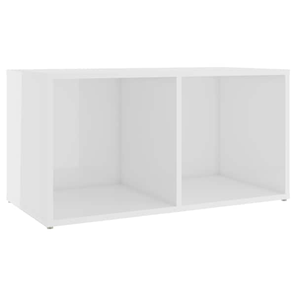 vidaXL telerikapp, k&otilde;rgl&auml;ikega valge, 72x35x36,5 cm, tehispuit