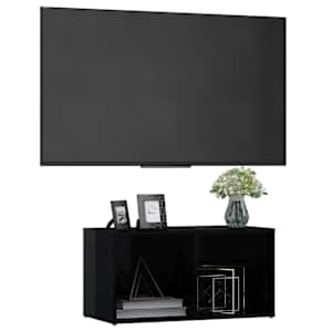 vidaXL Έπιπλο Τηλεόρασης Γυαλιστερό Μαύρο 72x35x36,5 εκ. Μοριοσανίδα