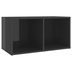 TV stolek šedý vysoký lesk 72 x 35 x 36,5 cm kompozitní dřevo - obrázek 2
