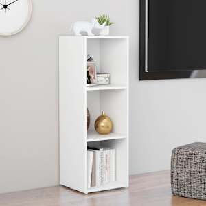 TV stolek bílý 107 x 35 x 37 cm dřevotříska - obrázek 3