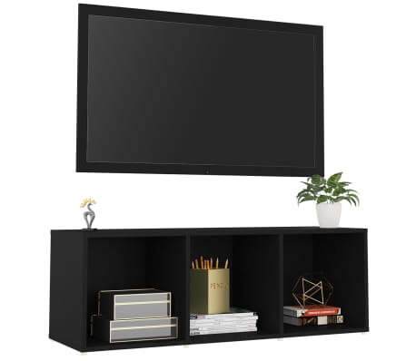 vidaXL Televizoriaus spintelė, juodos spalvos, 107x35x37cm, MDP