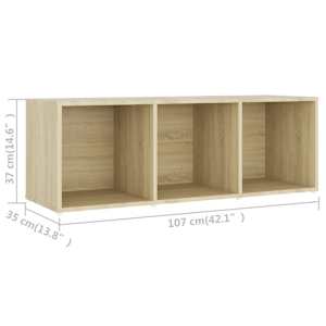 TV stolek dub sonoma 107 x 35 x 37 cm kompozitní dřevo - obrázek 9