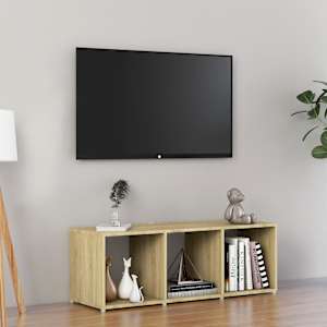 TV stolek dub sonoma 107 x 35 x 37 cm kompozitní dřevo - obrázek 1