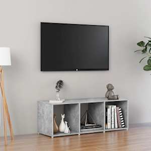 TV stolek betonově šedý 107 x 35 x 37 cm kompozitní dřevo - obrázek 1