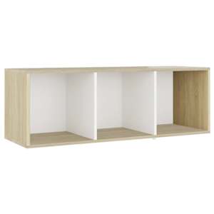 TV stolek bílý a dub sonoma 107 x 35 x 37 cm kompozitní dřevo - obrázek 2