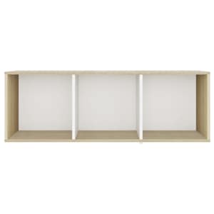TV stolek bílý a dub sonoma 107 x 35 x 37 cm kompozitní dřevo - obrázek 5