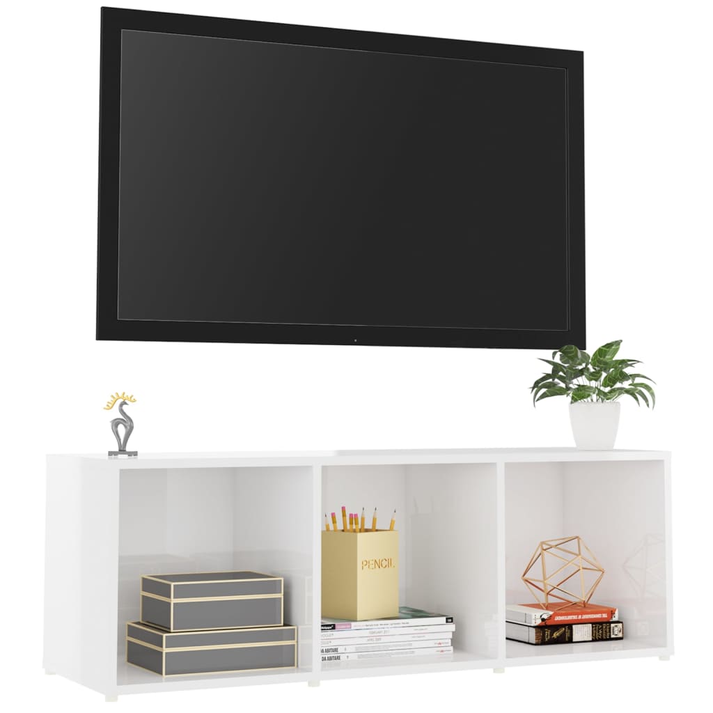 

vidaXL Tv-meubel 107x35x37 cm spaanplaat hoogglans wit