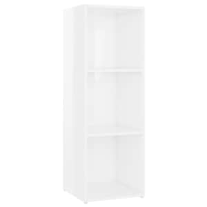 TV stolek bílý s vysokým leskem 107 x 35 x 37 cm dřevotříska - obrázek 7