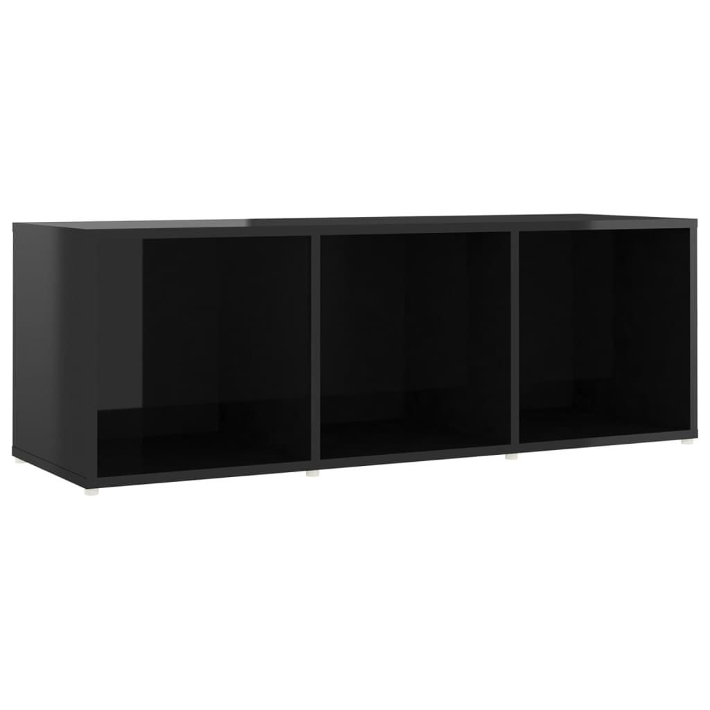 

vidaXL TV Cabinet High Gloss Black 42.1"x13.8"x14.6" Engineered Wood