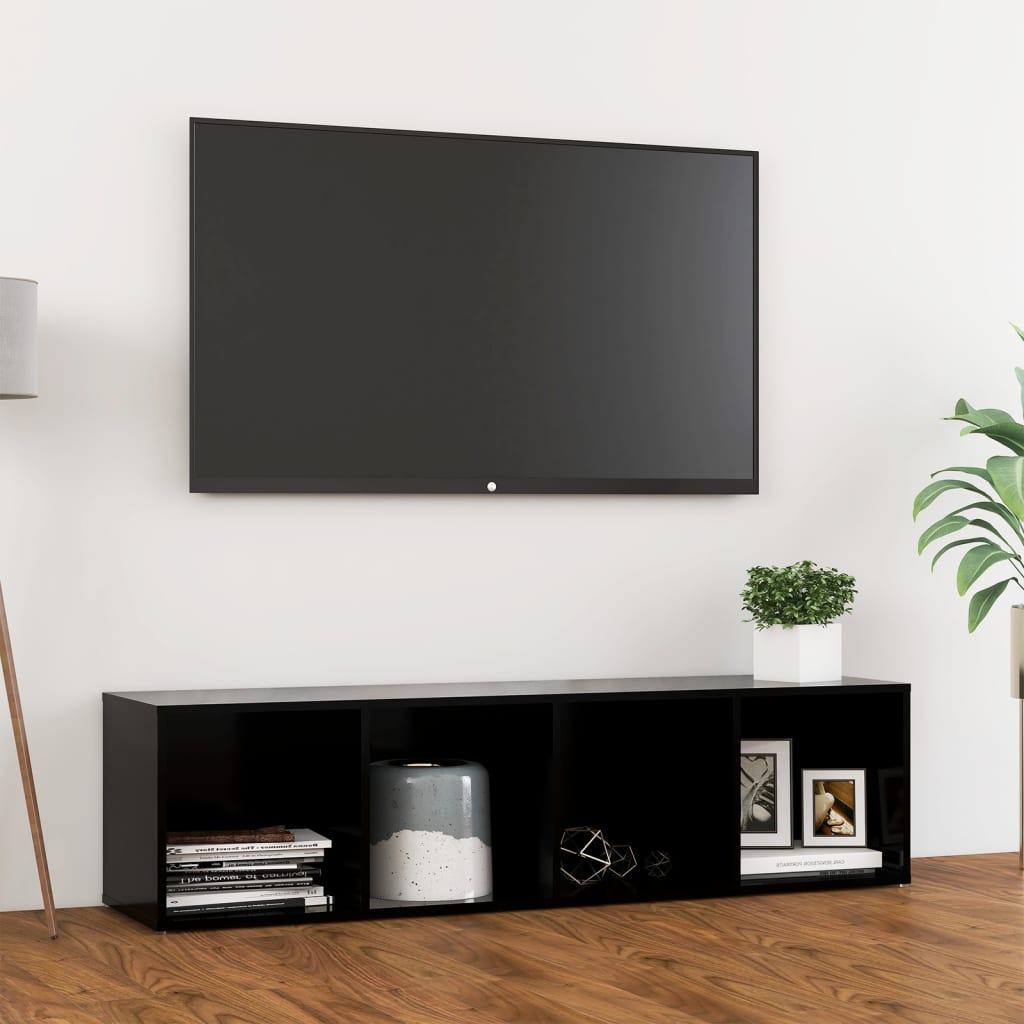TV-Schrank Schwarz 142,5x35x36,5 cm Holzwerkstoff kaufen