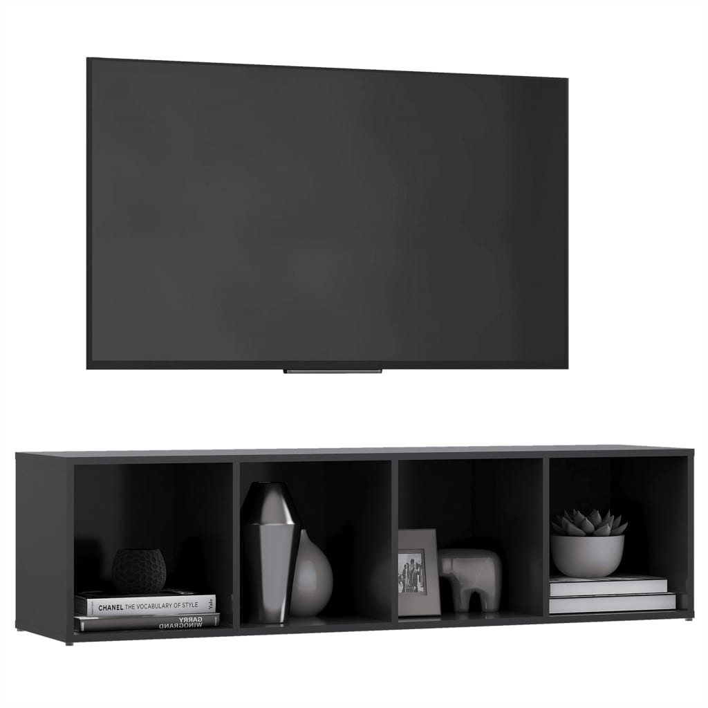 

vidaXL Tv-meubel 142,5x35x36,5 cm spaanplaat grijs