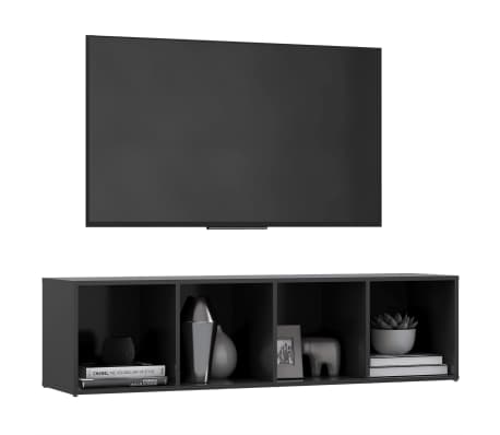 vidaXL TV spintelė, pilka, 142,5x35x36,5cm, fanera