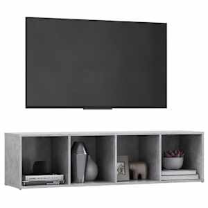 vidaXL TV omarica betonsko siva 142,5x35x36,5 cm iverna plošča