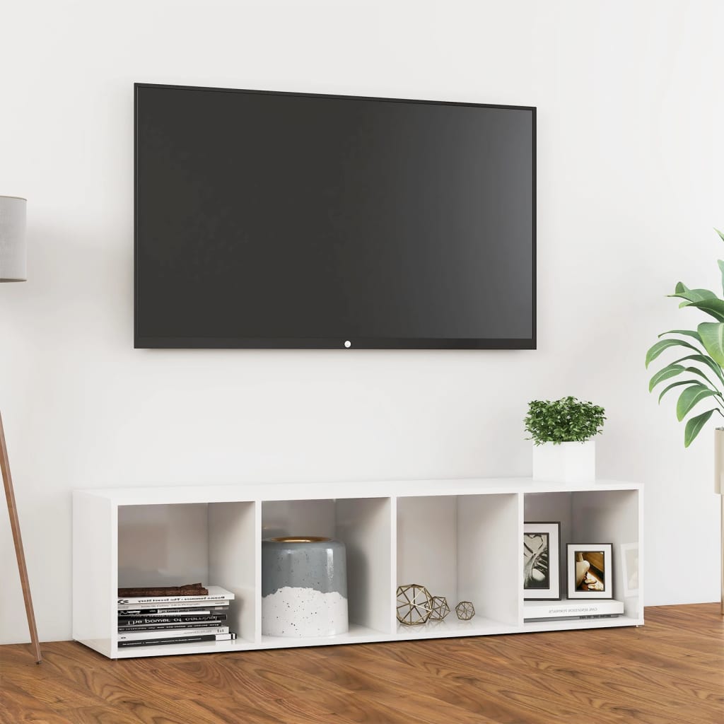 TV-Schrank mit Massivholz-Beinen Weiß 69,5x30x50 cm