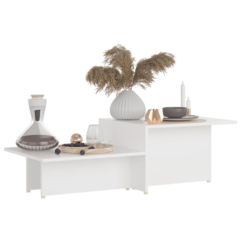 

vidaXL Salontafel 111,5x50x33 cm bewerkt hout wit