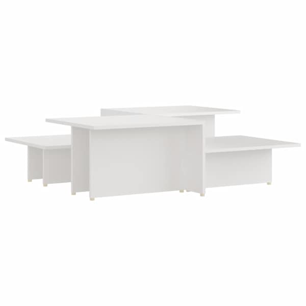 vidaXL kohvilaud 2 tk, valge, 111,5 x 50 x 33 cm, tehispuit