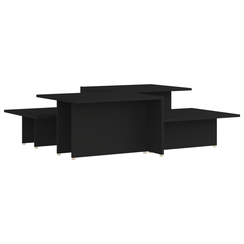 

vidaXL Coffee Tables 2 pcs Black 43.9"x19.7"x13" Engineered Wood
