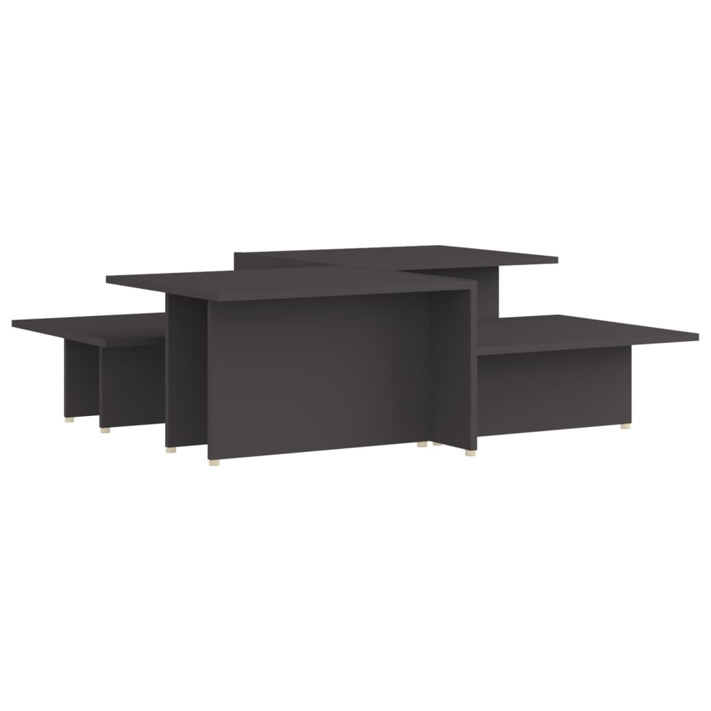 vidaXL Konferenční stolky 2 ks šedé 111,5 x 50 x 33 cm dřevotříska