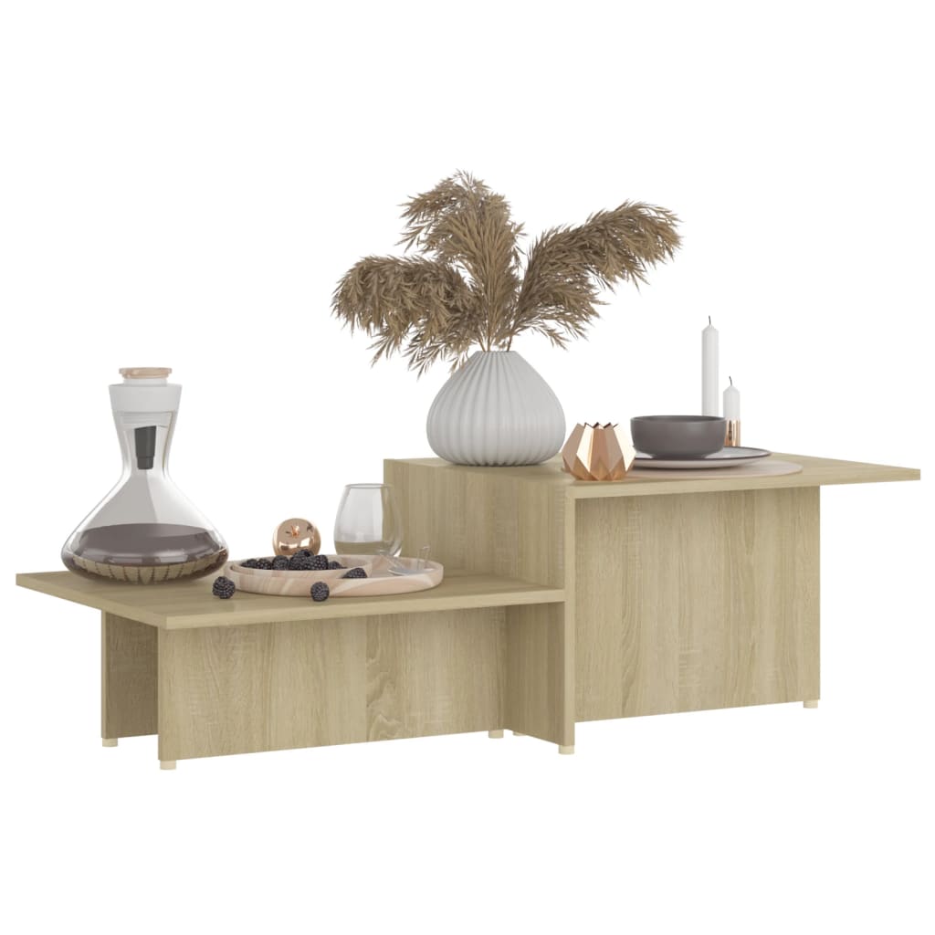 

vidaXL Salontafel 111,5x50x33 cm bewerkt hout sonoma eikenkleurig