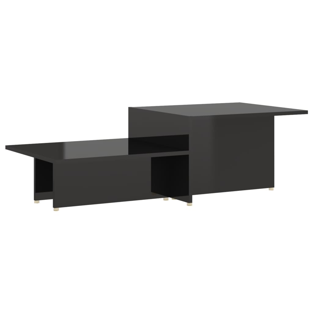 

vidaXL Coffee Table High Gloss Black 43.9"x19.7"x13" Engineered Wood