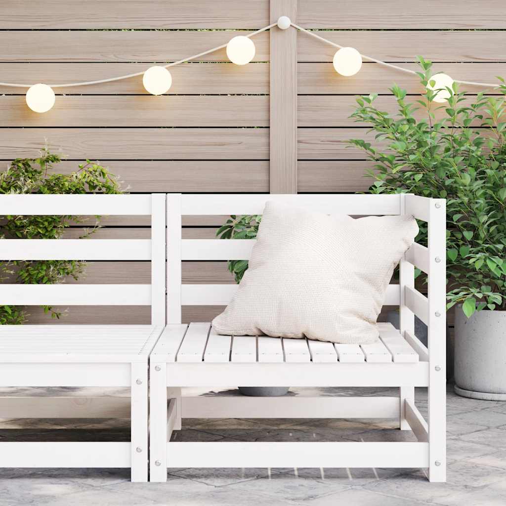 vidaXL Ogrodowa sofa narona, biaa, lite drewno sosnowe