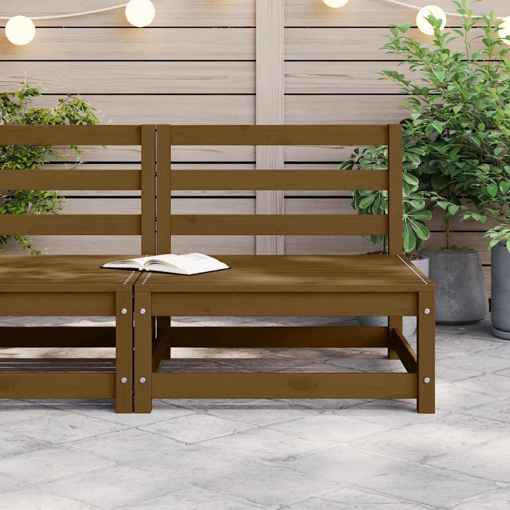 Thumbnail - vidaXL Garten-Mittelsofa Honigbraun Massivholz Kiefer