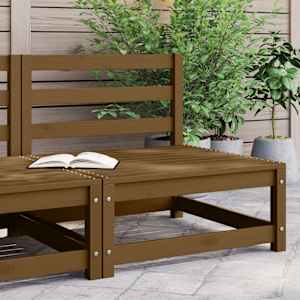 Vrtni srednji kavč medeno rjava trdna borovina